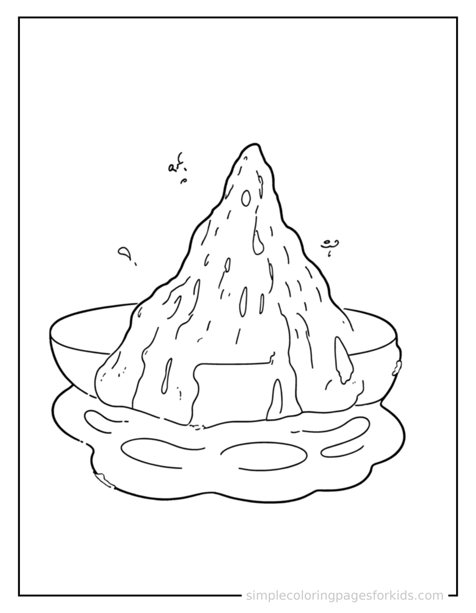 Sparkling Floating Iceberg Coloring Page