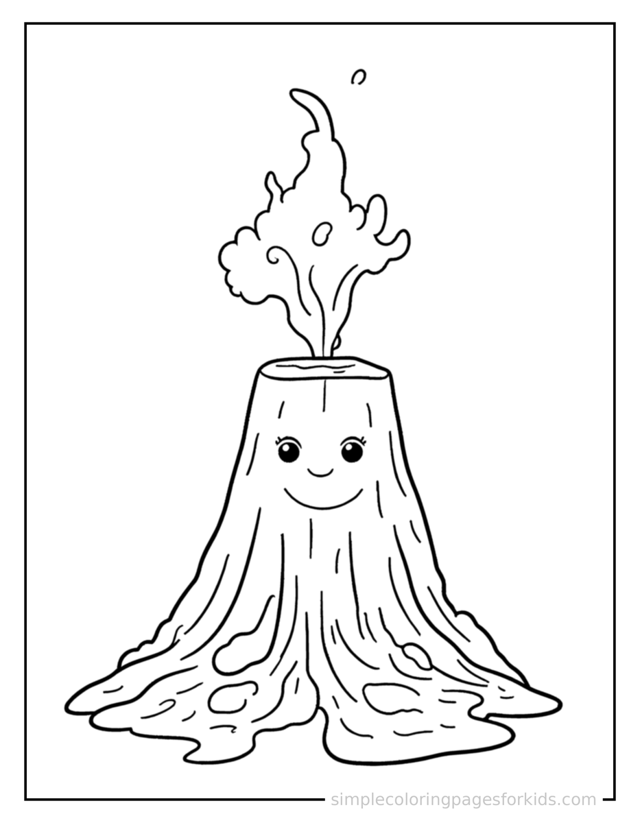Erupting Geyser Coloring Pages