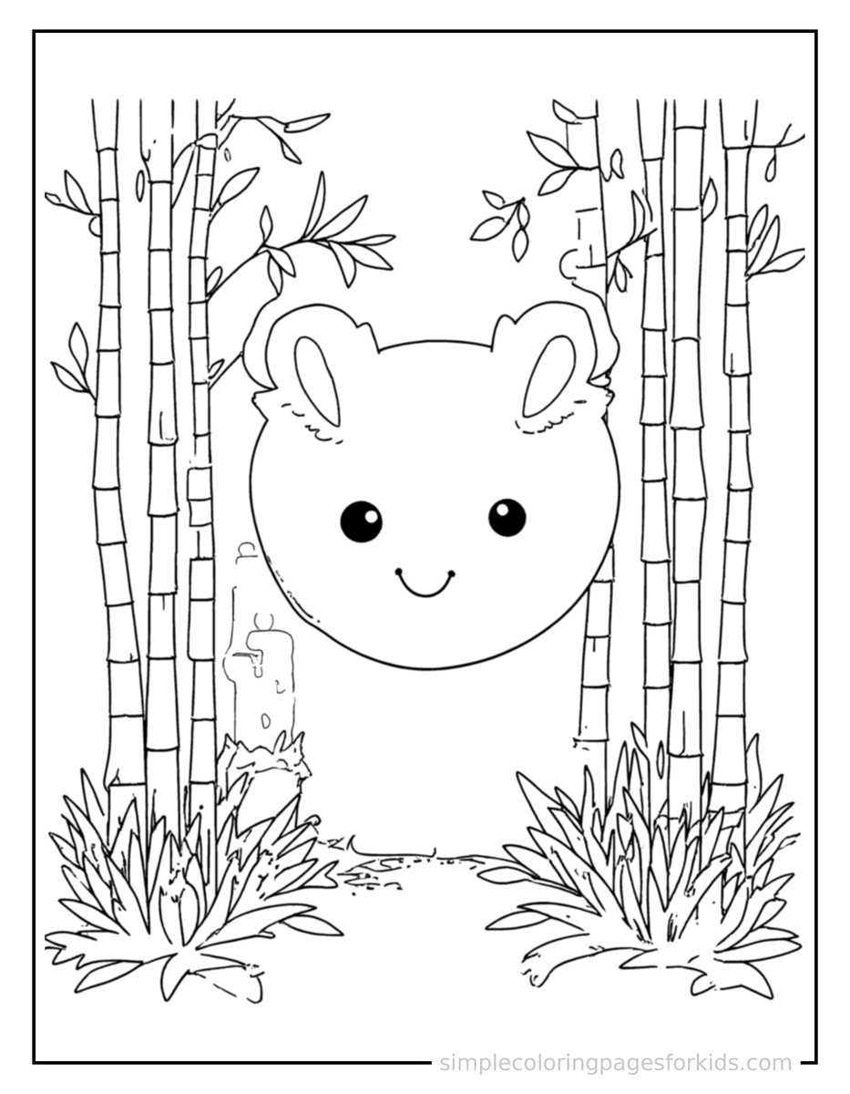 Bamboo Forest Coloring Pages