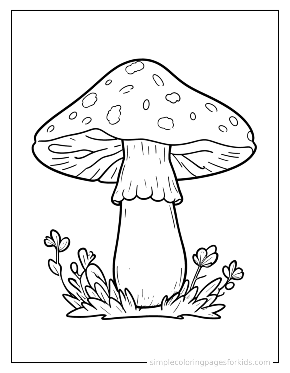Cute Mushroom Coloring Pages