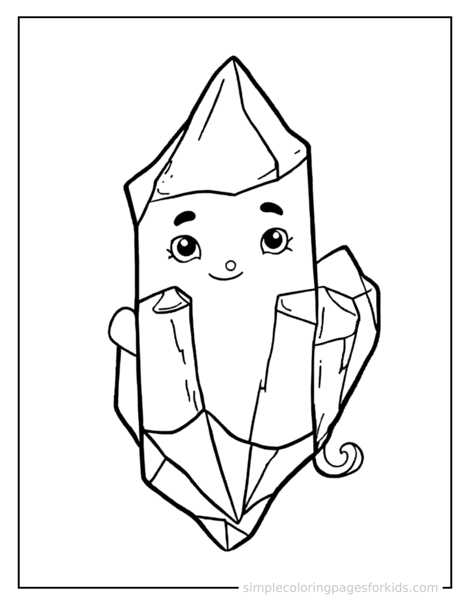 Sparkling Crystal Gemstone Coloring Pages