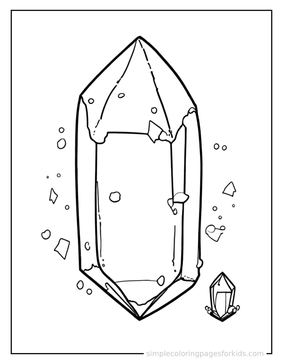 Sparkling (2) Sparkling Crystal Gemstone Coloring Page