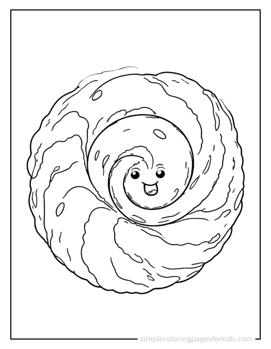 Spiral Seashell Coloring Pages