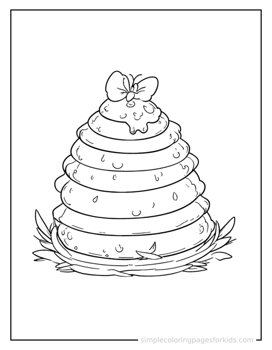 Buzzing (2) Buzzing Beehive Coloring Page