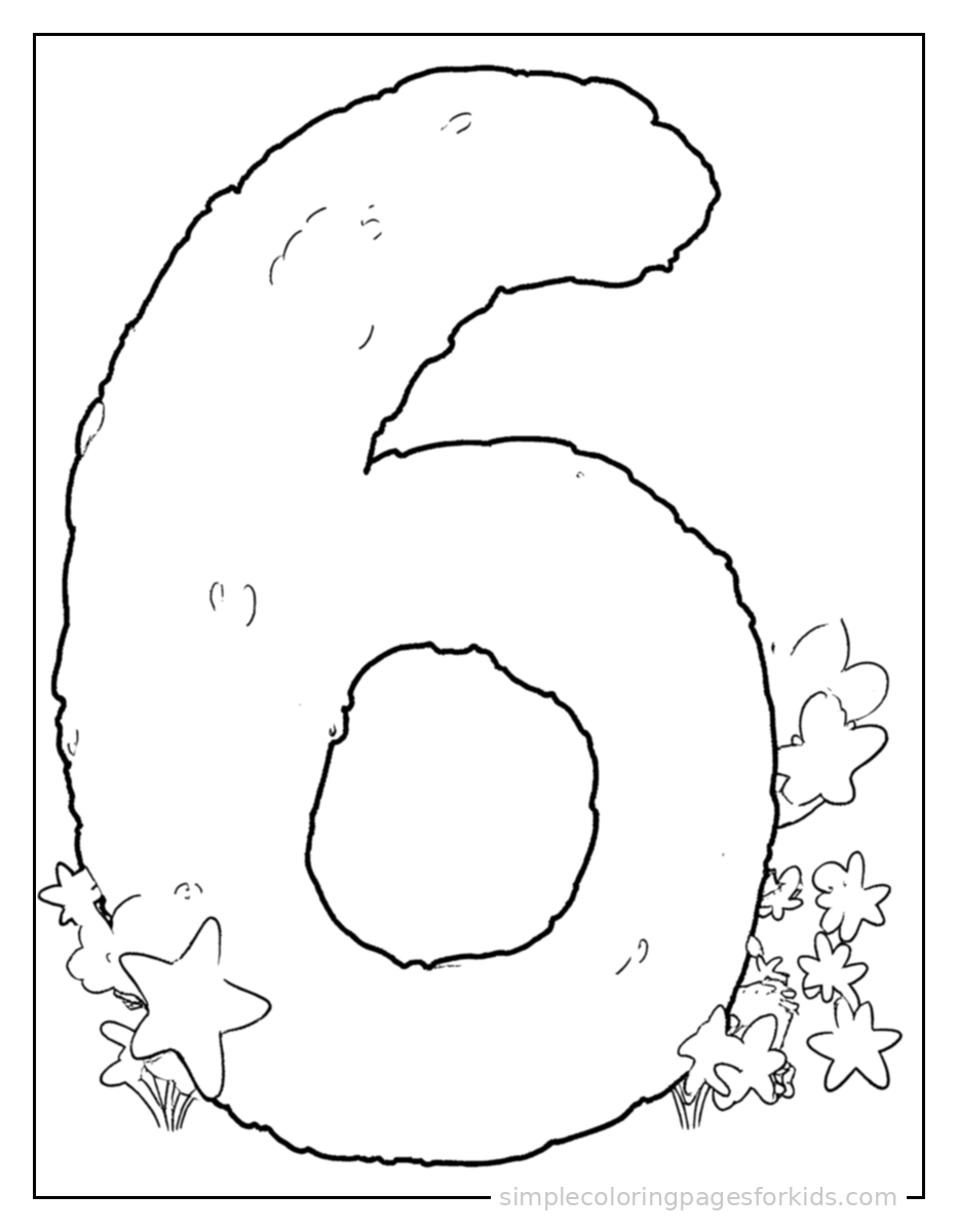 Printable numbers coloring page for kids