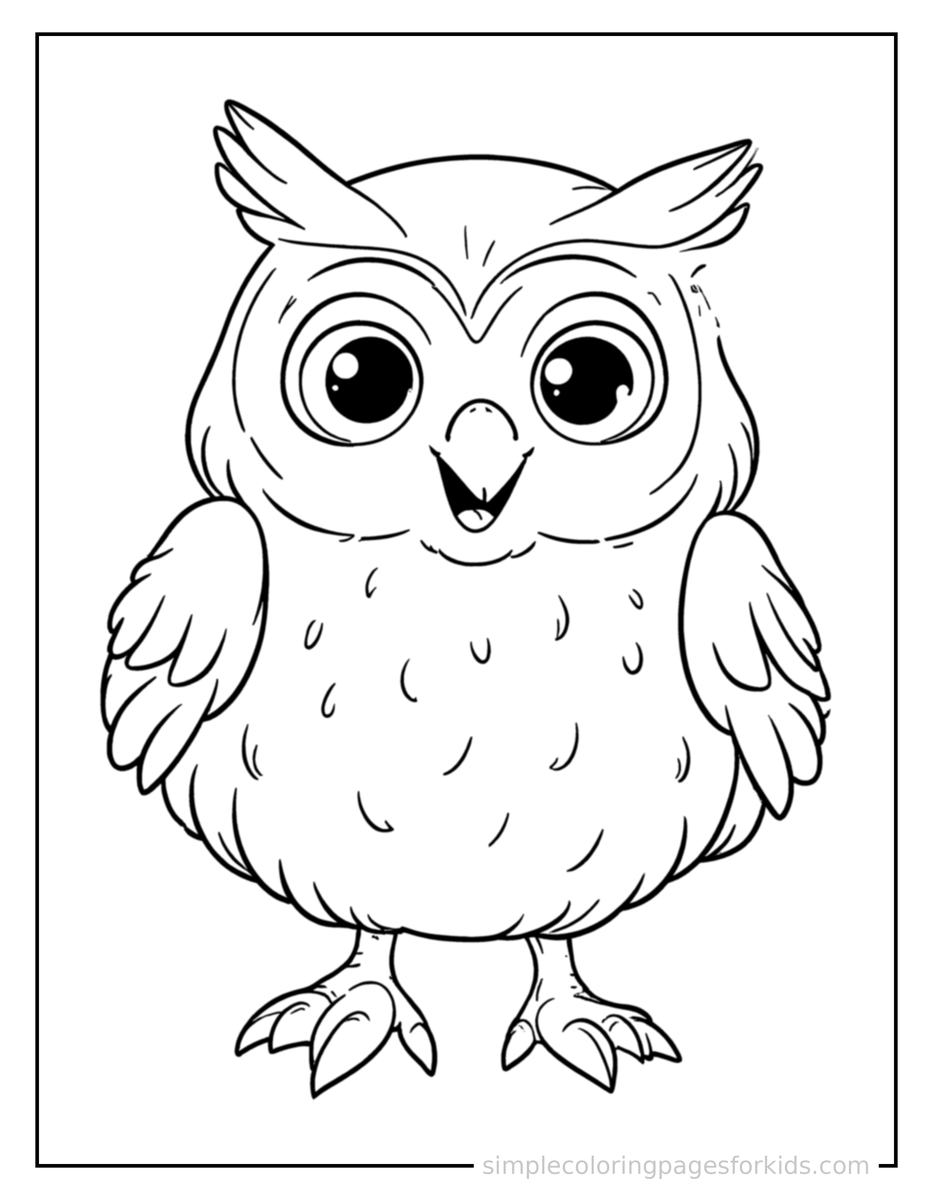 Proud Owl Coloring Page