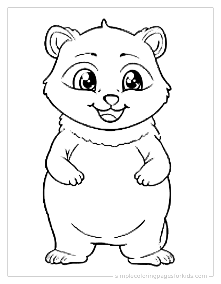 Printable panda coloring page for kids