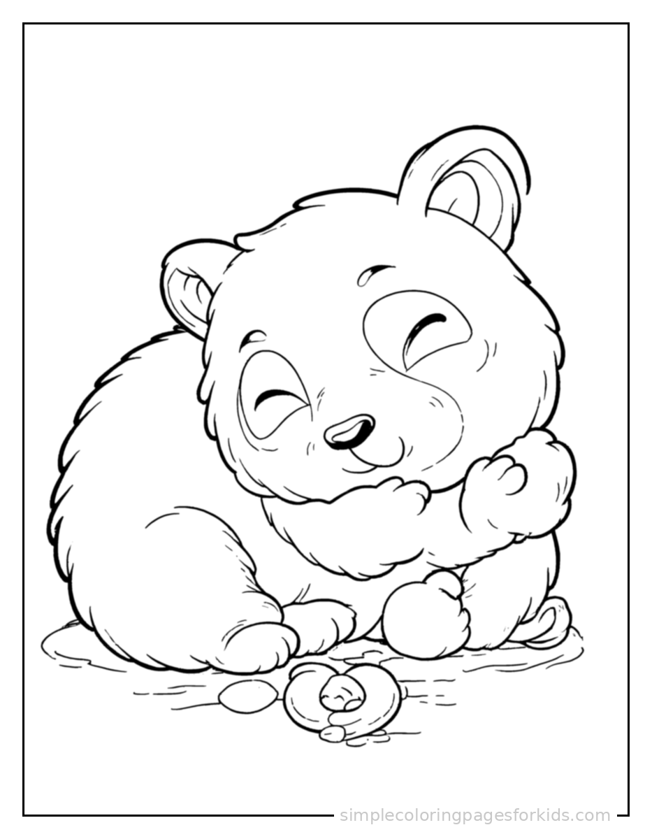 Printable panda coloring page for kids