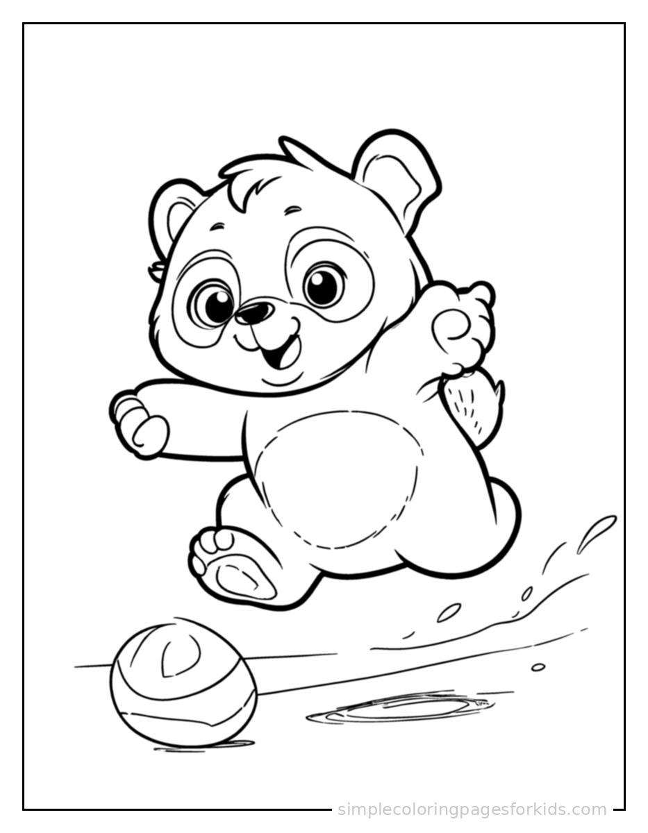 Printable panda coloring page for kids