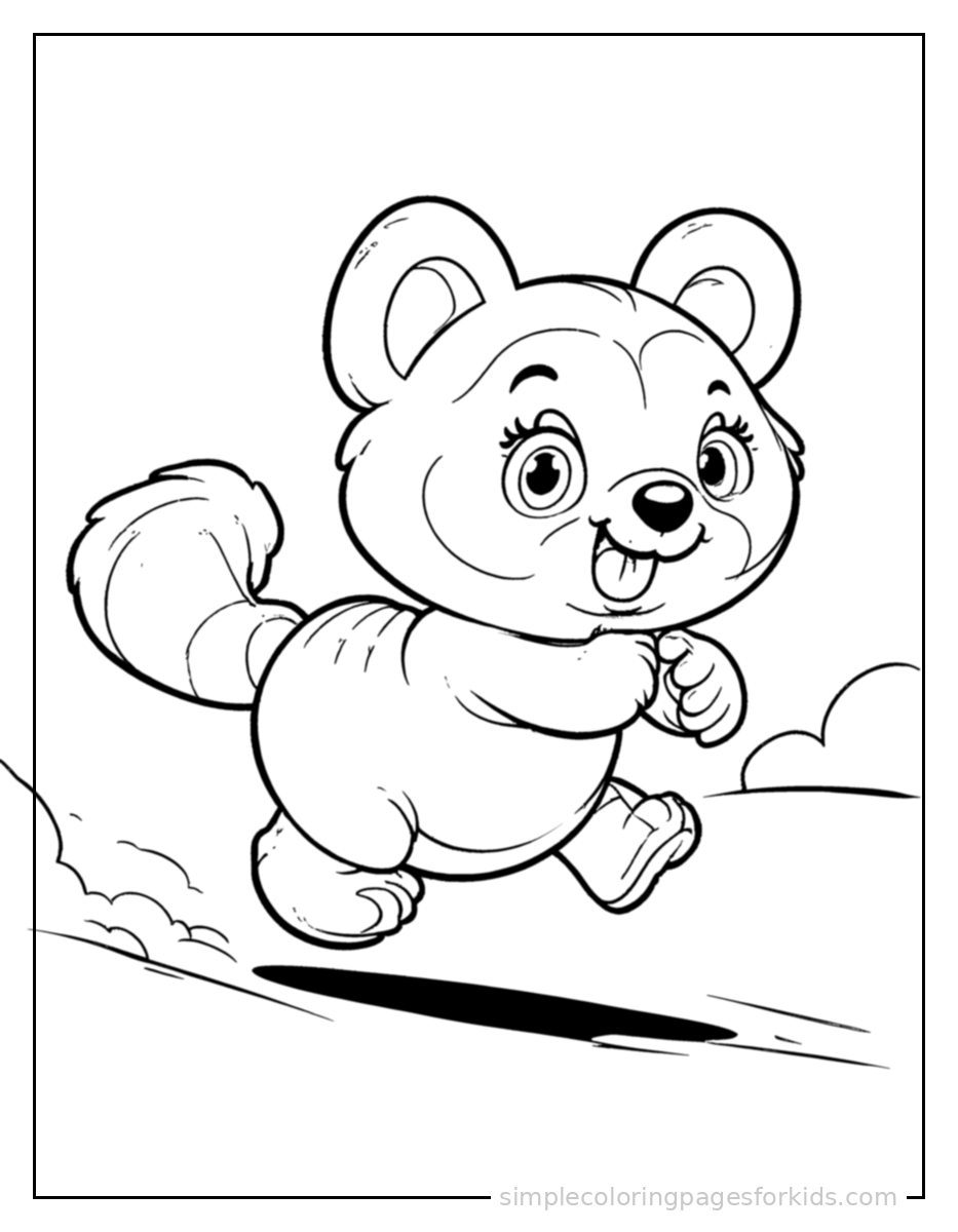 Printable panda coloring page for kids