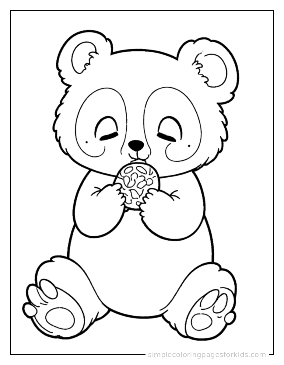 Printable panda coloring page for kids
