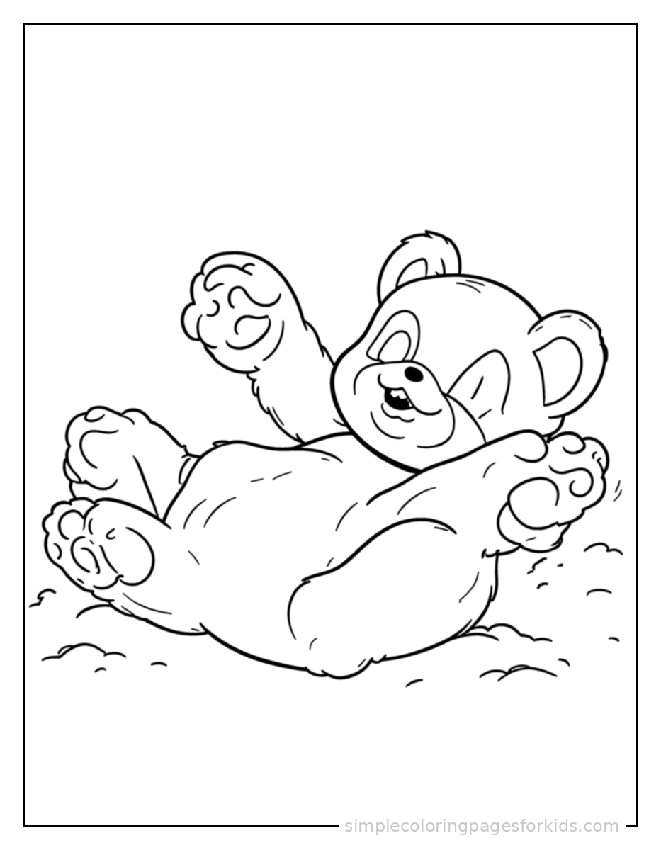 Printable panda coloring page for kids