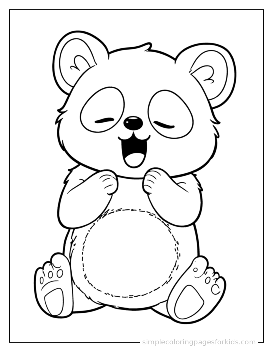 Printable panda coloring page for kids