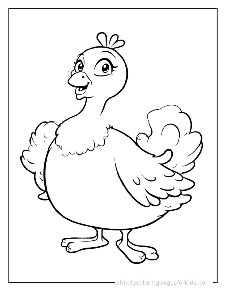 Proud Peacock Coloring Page
