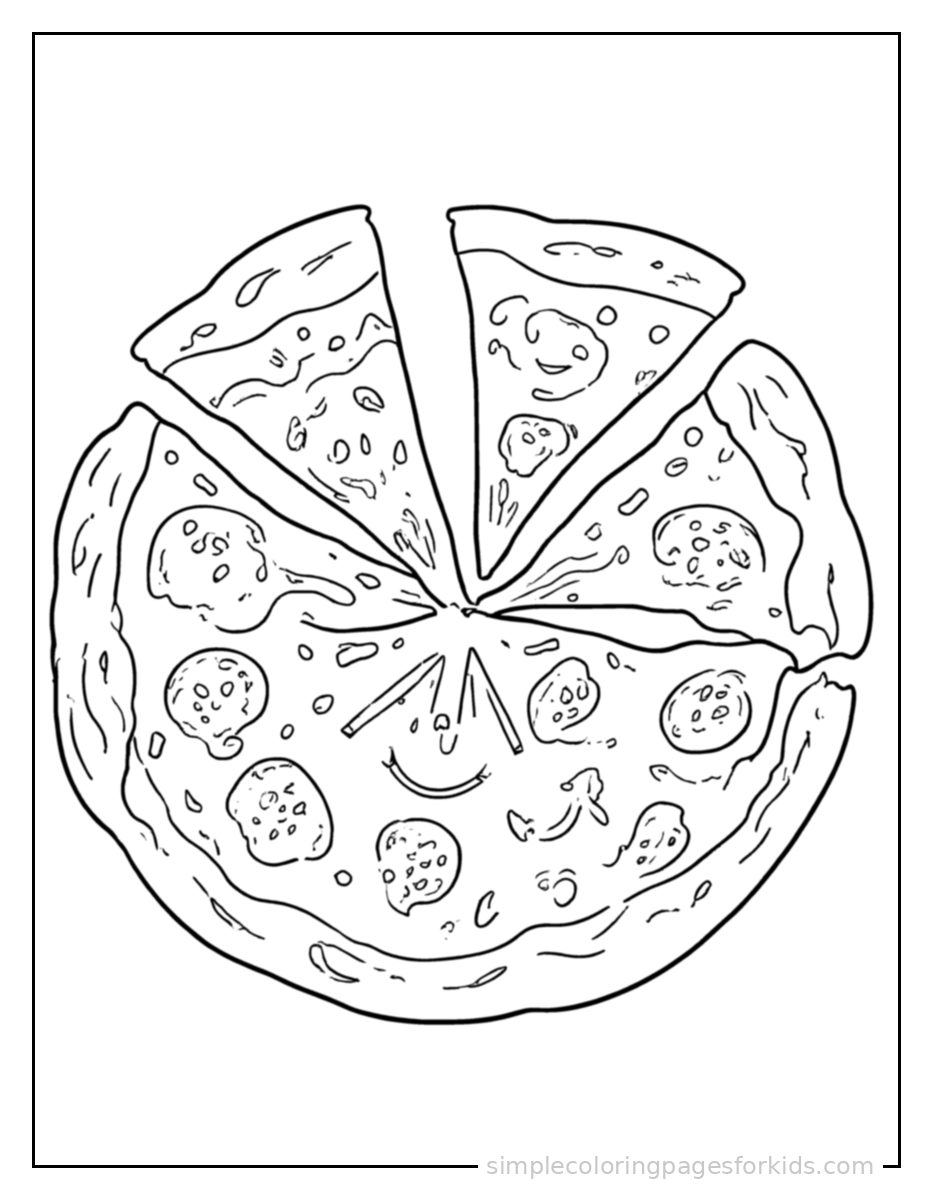 Pizza Coloring Pages