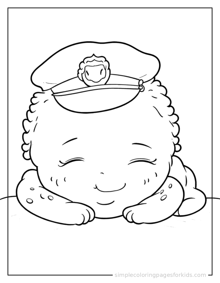 Printable police officer coloring page for kids