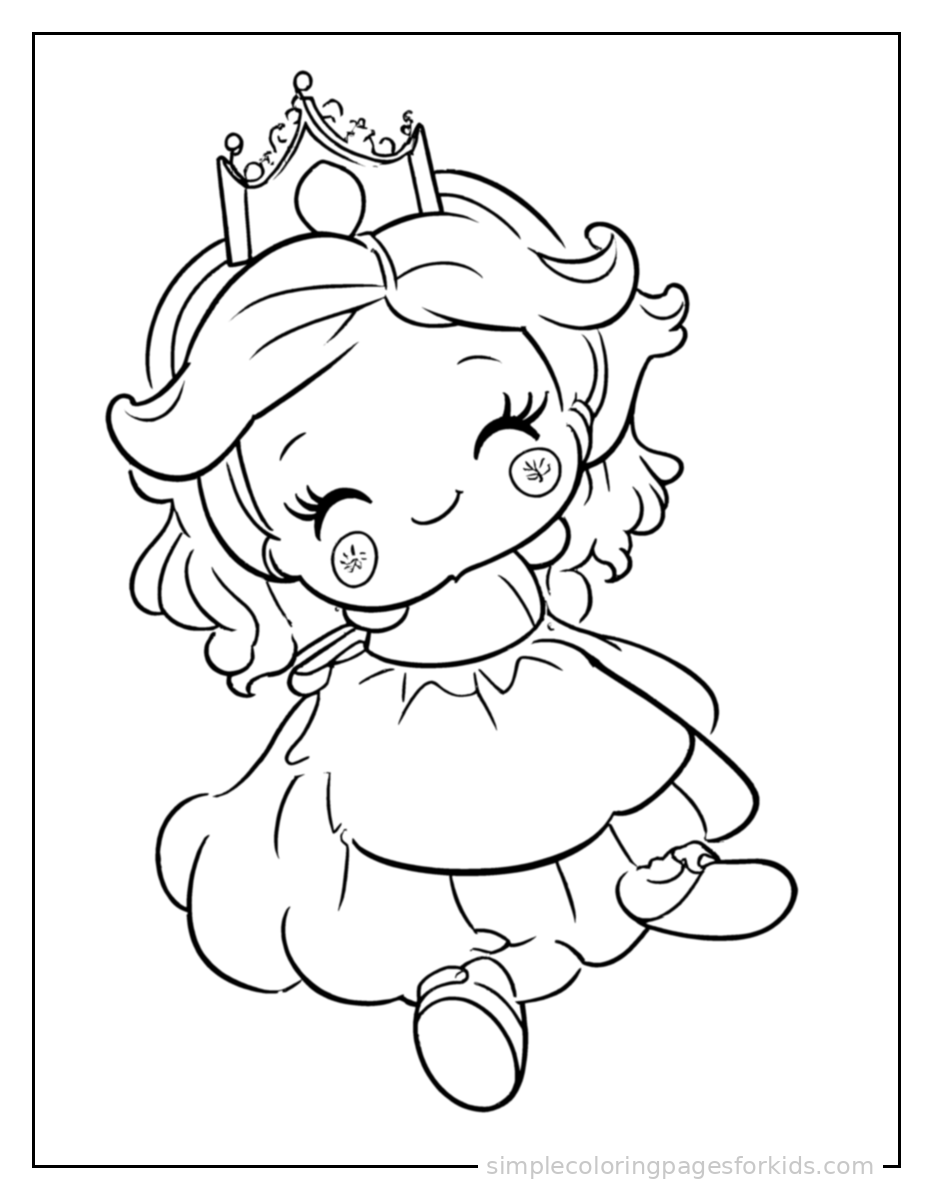 Printable princess coloring page for kids