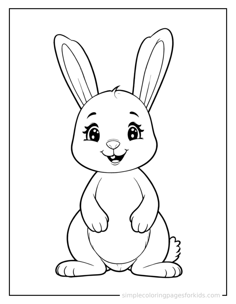 Proud Rabbit Coloring Page