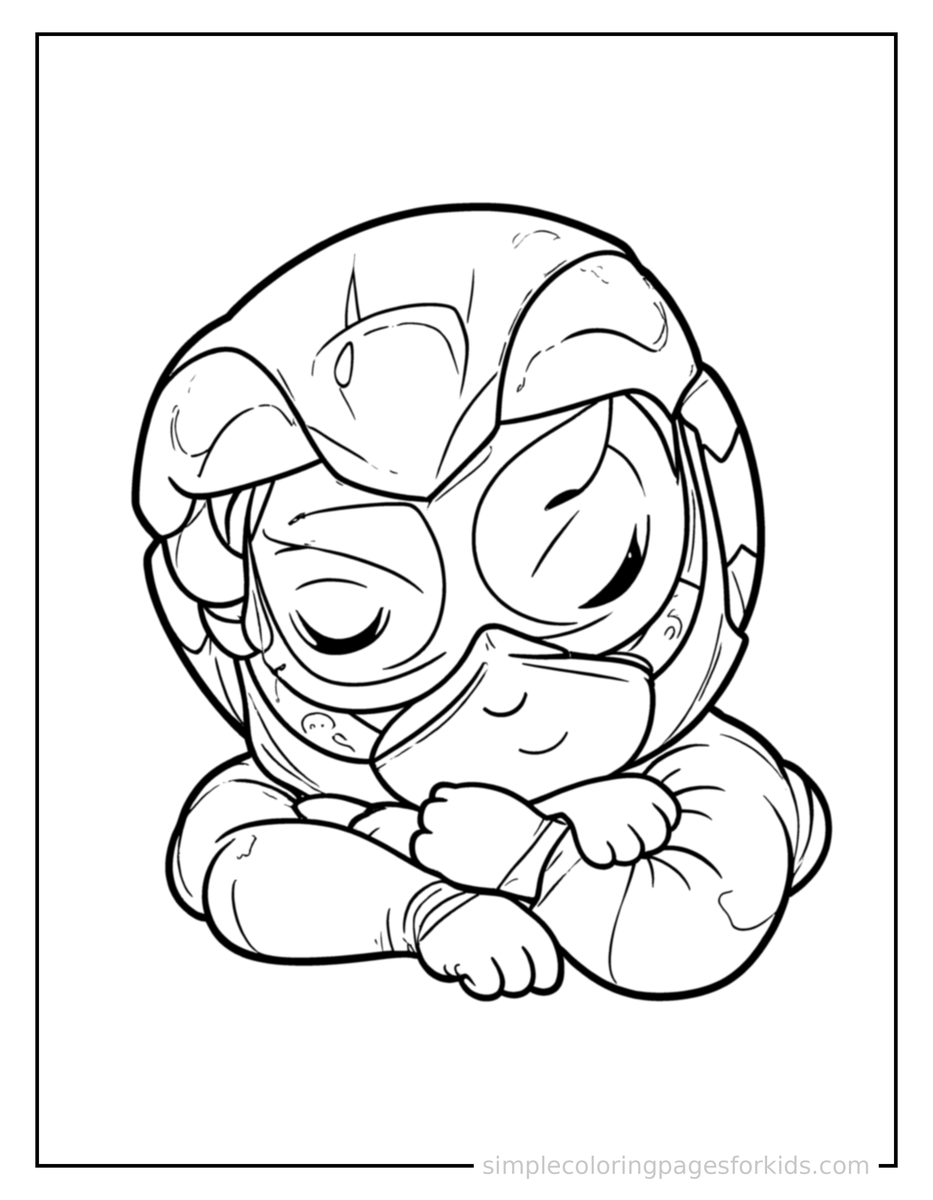 Sleepy Ranger Squad Hero Coloring Page