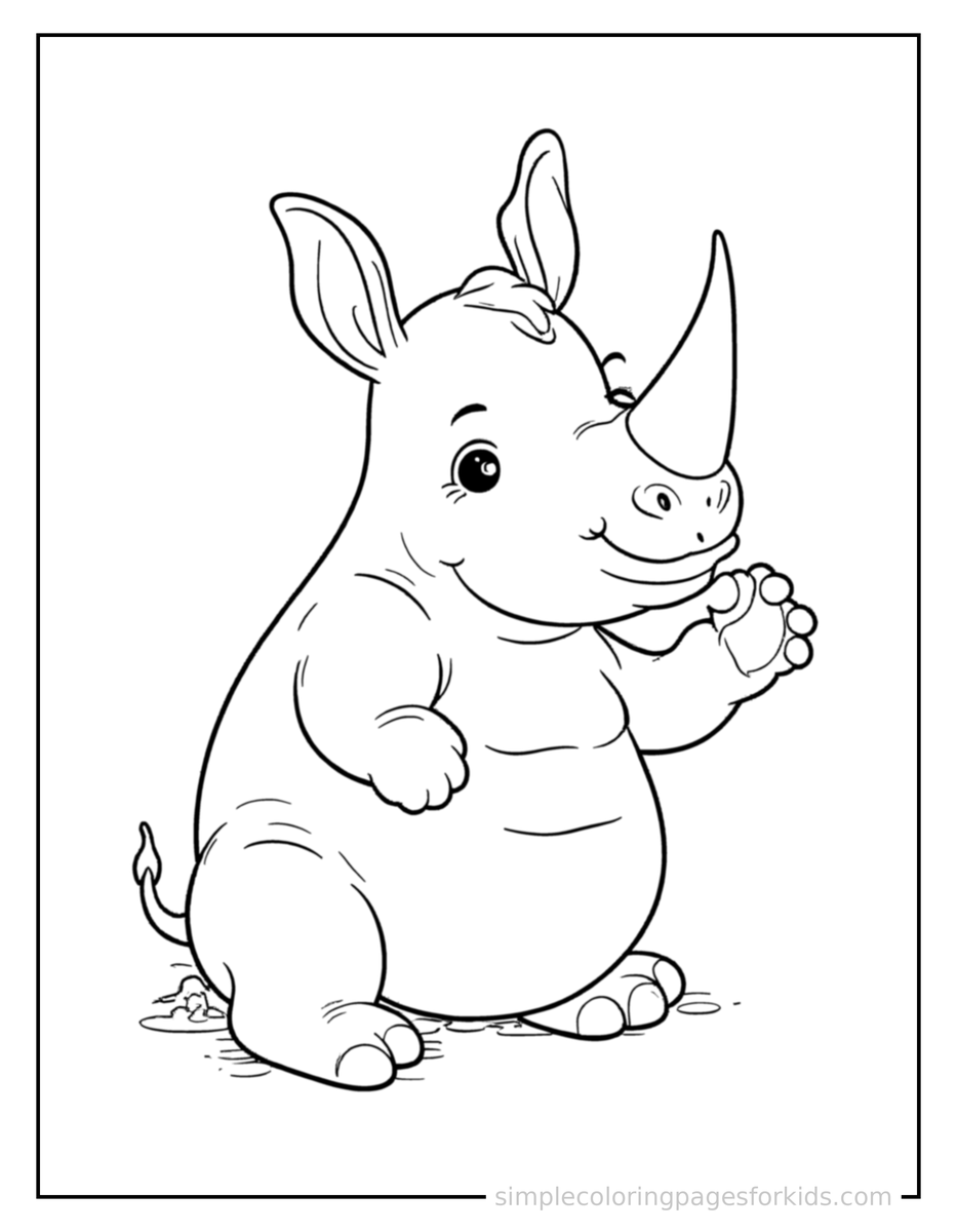 Rhino Coloring Pages