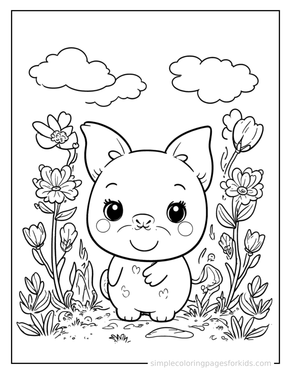 Spring Garden Full Of Blooms Coloring Pages