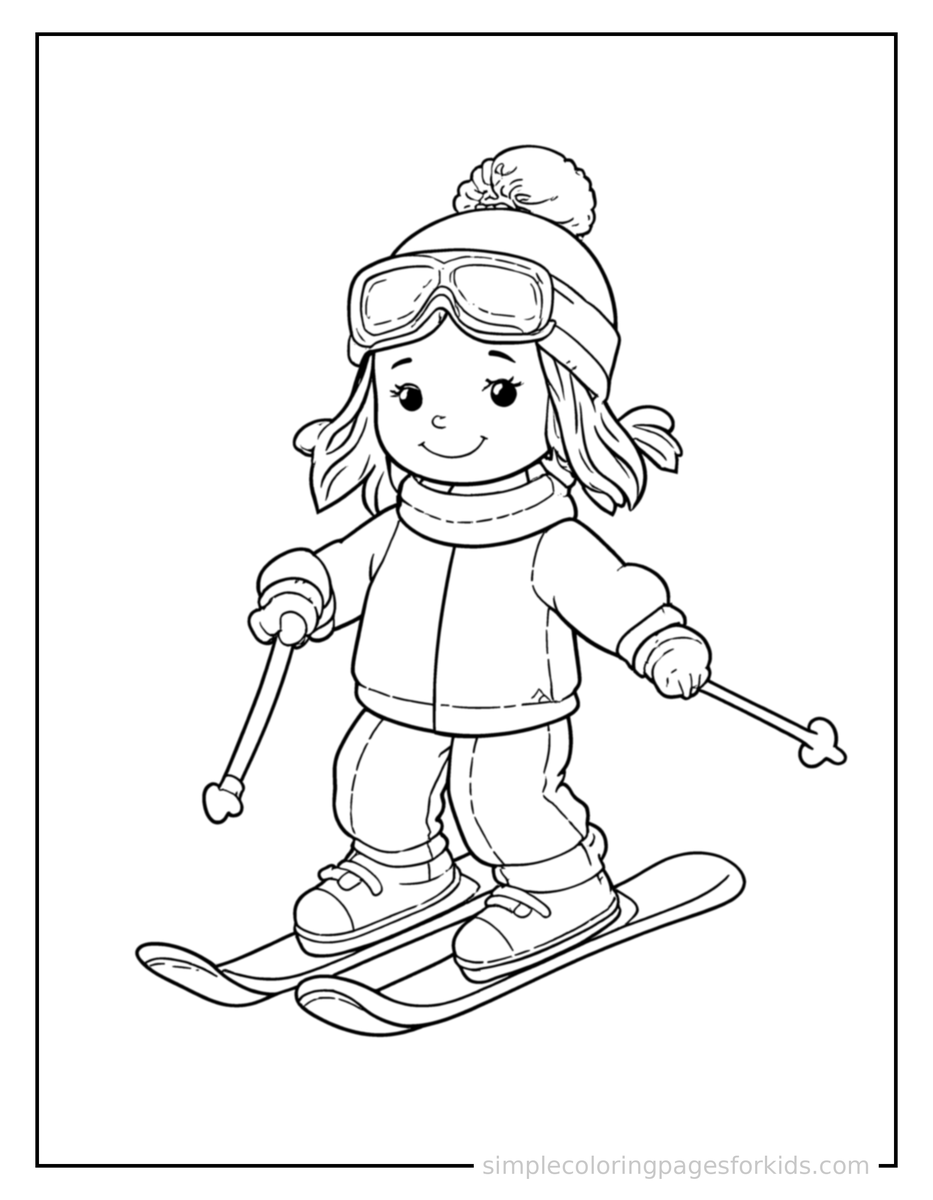 Winter Sports Like Skiing Coloring Pages