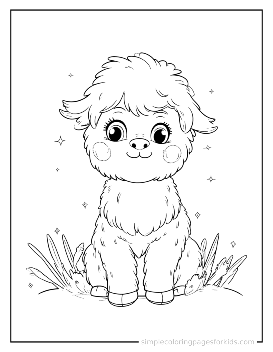 Sparkling Spring Farm Baby Animals Coloring Page