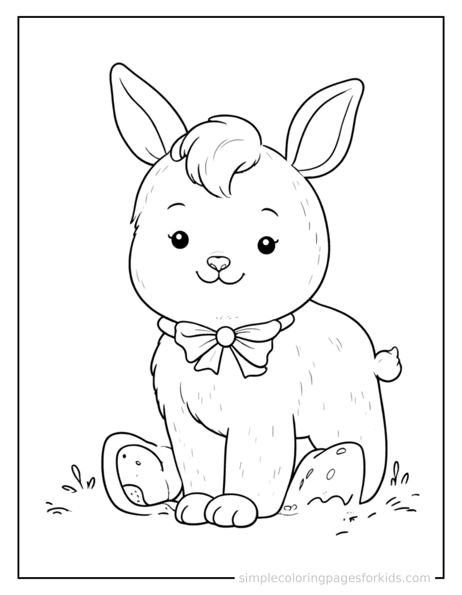 Coloring Scene 4 Spring Farm Baby Animals Coloring Page