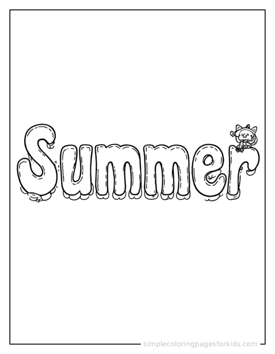 Printable seasons coloring page for kids
