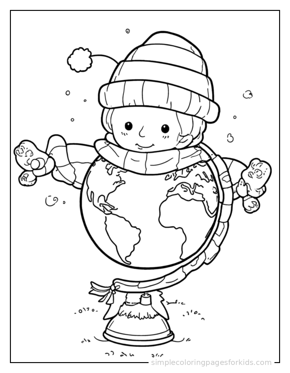 Printable seasons coloring page for kids