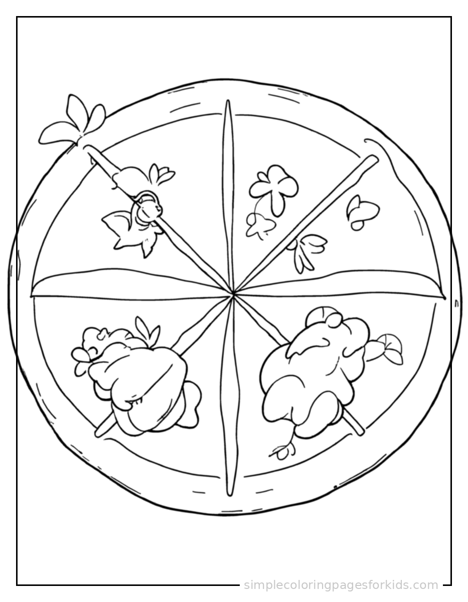 Printable seasons coloring page for kids