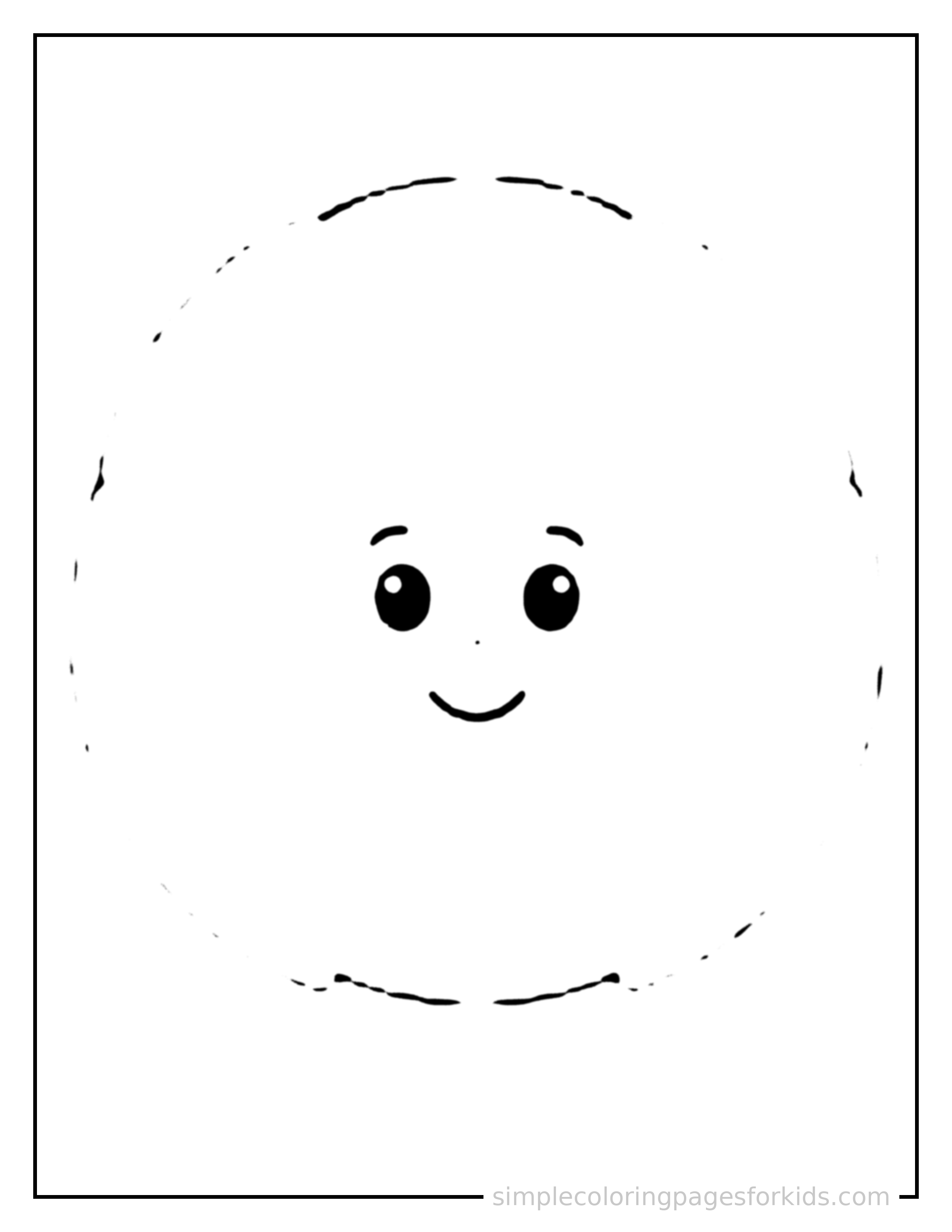 Printable shapes coloring page for kids