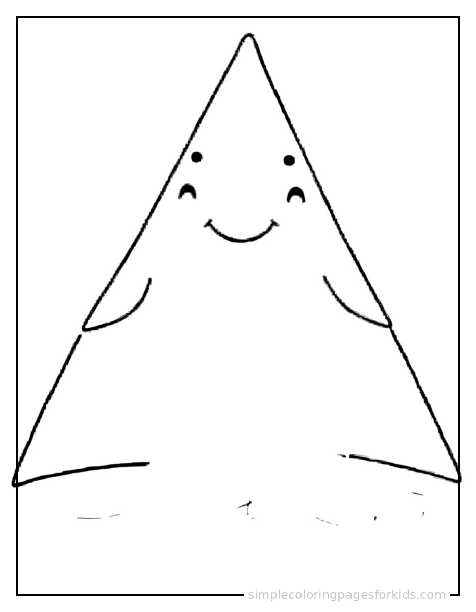 Printable shapes coloring page for kids