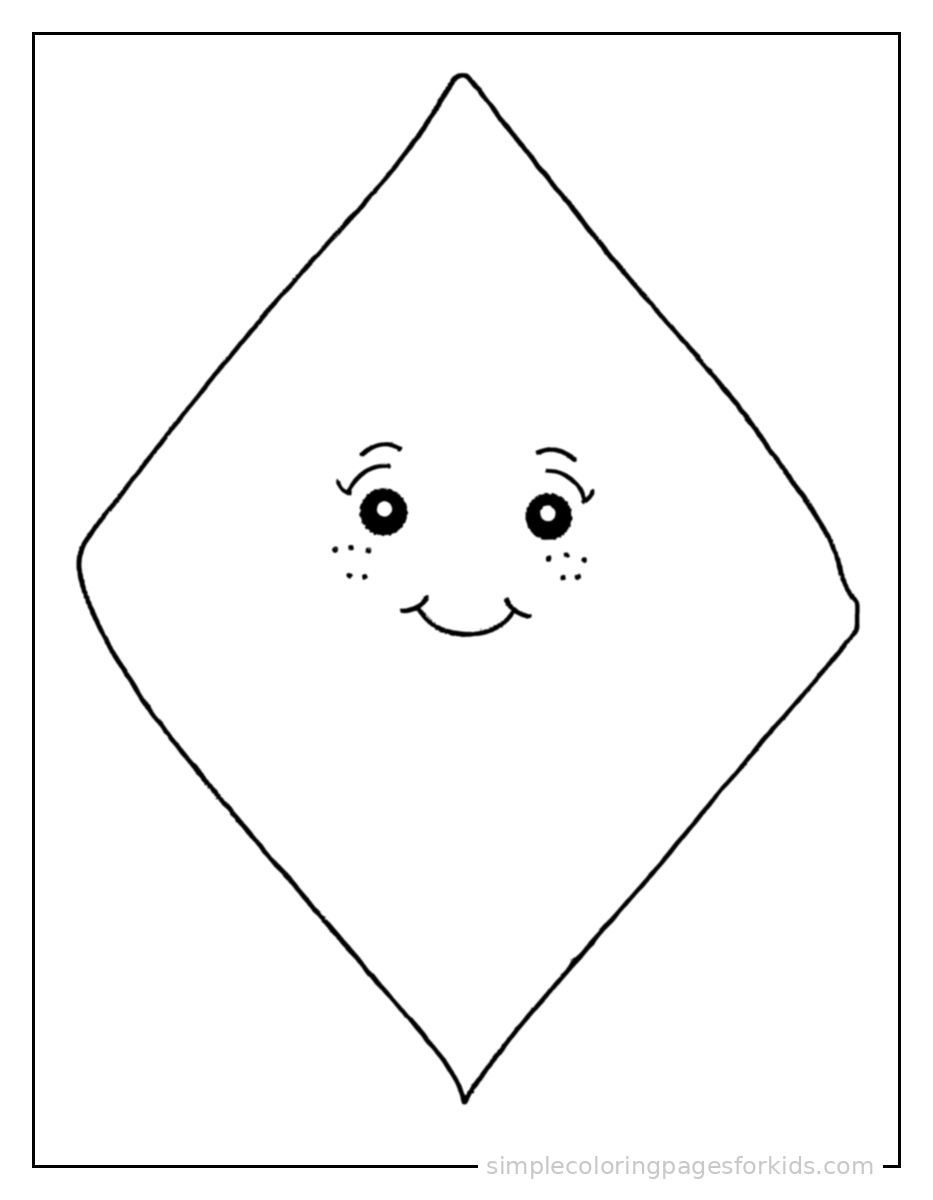 Printable shapes coloring page for kids