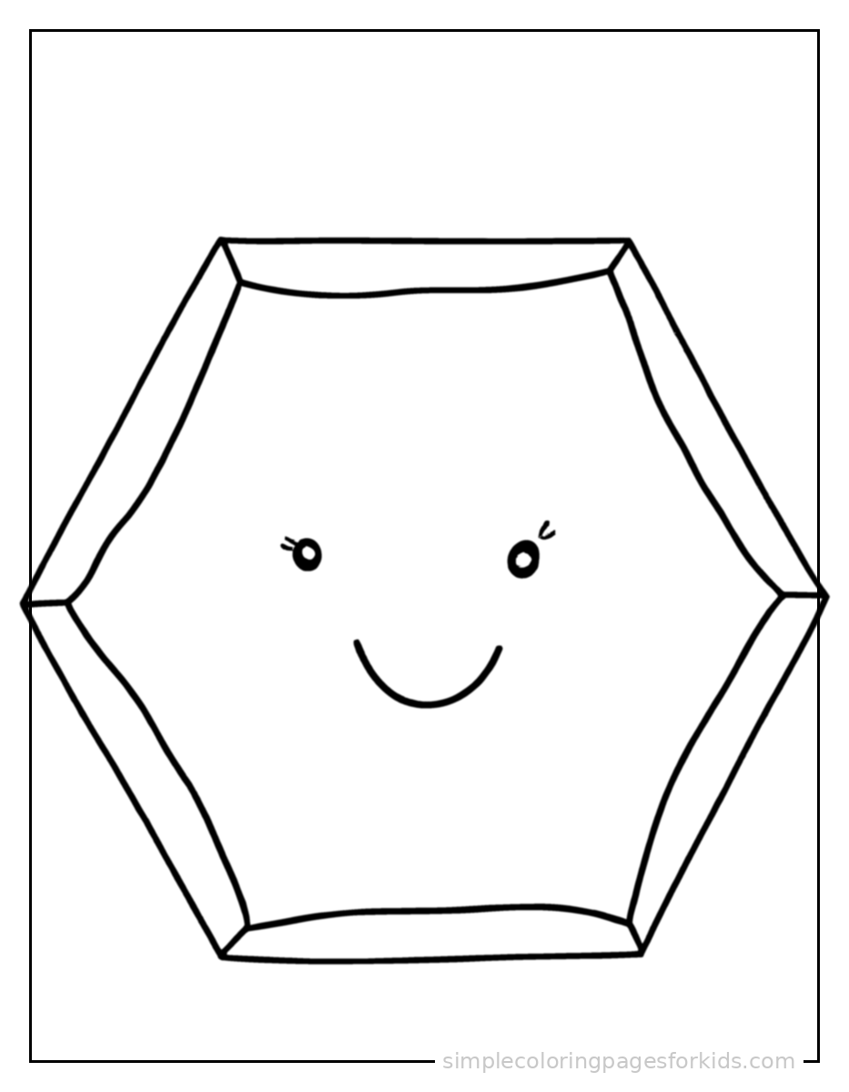 Printable shapes coloring page for kids