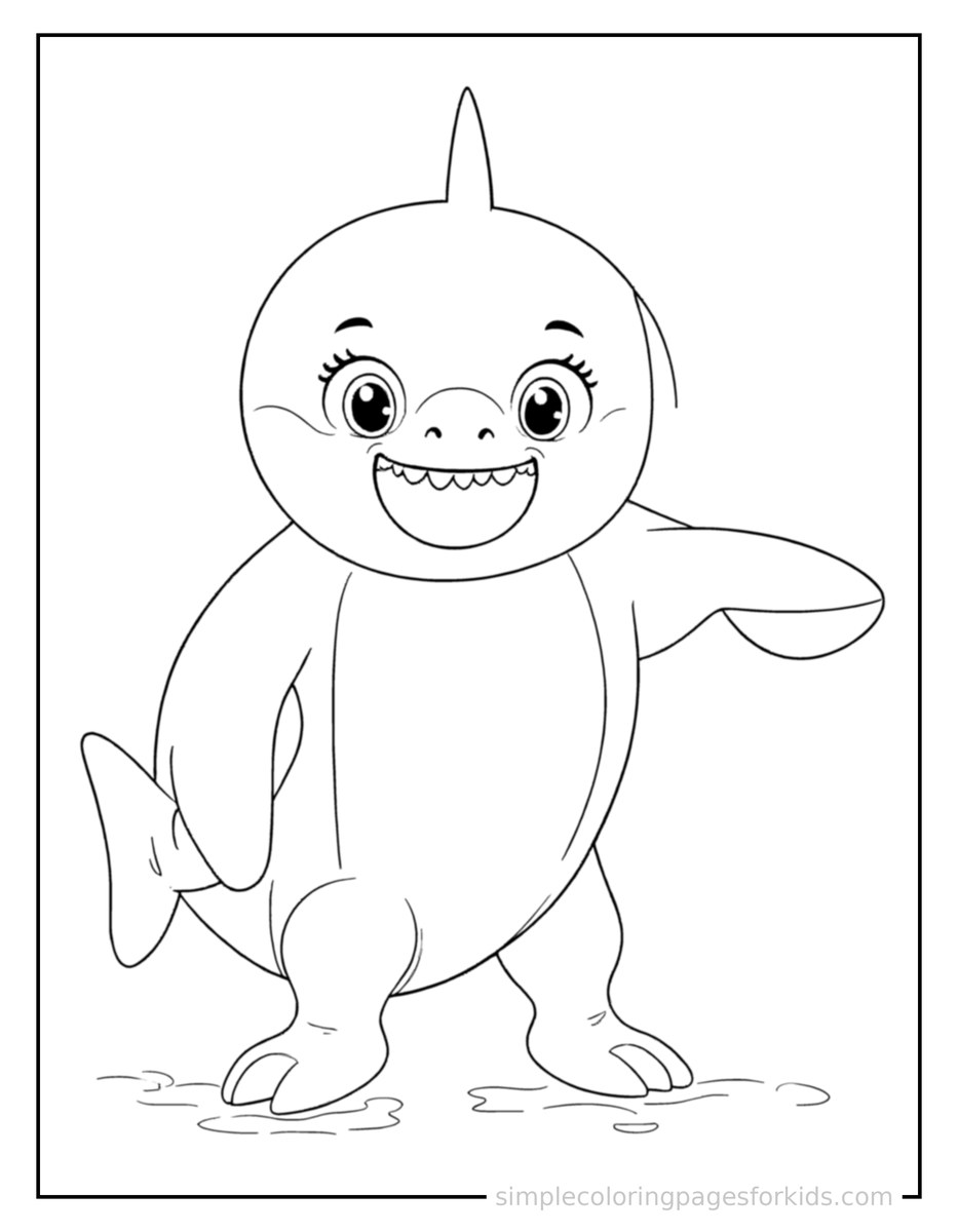 Proud Shark Coloring Page