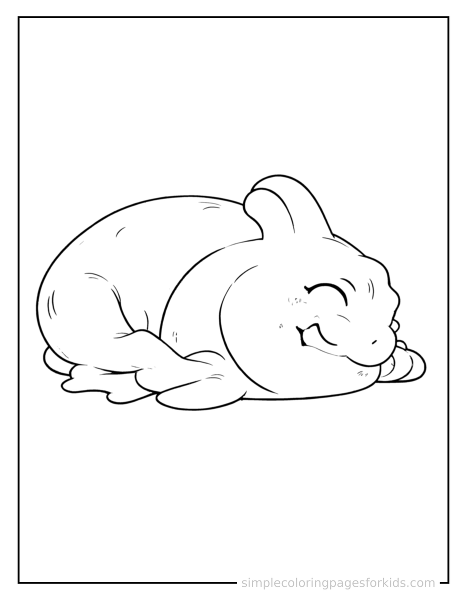Sleepy Shark Coloring Page
