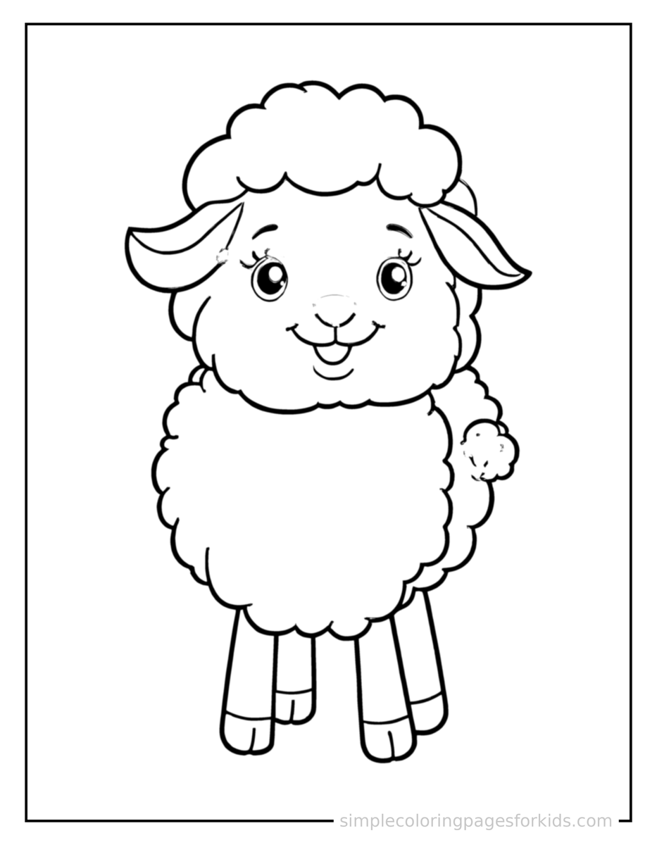 Proud Sheep Coloring Page