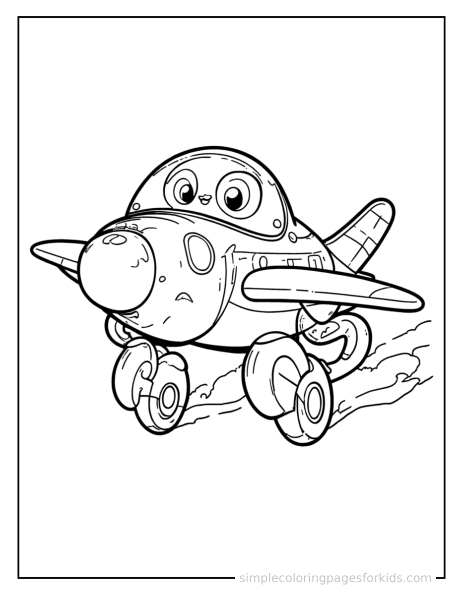 Sky Squad Plane Coloring Pages