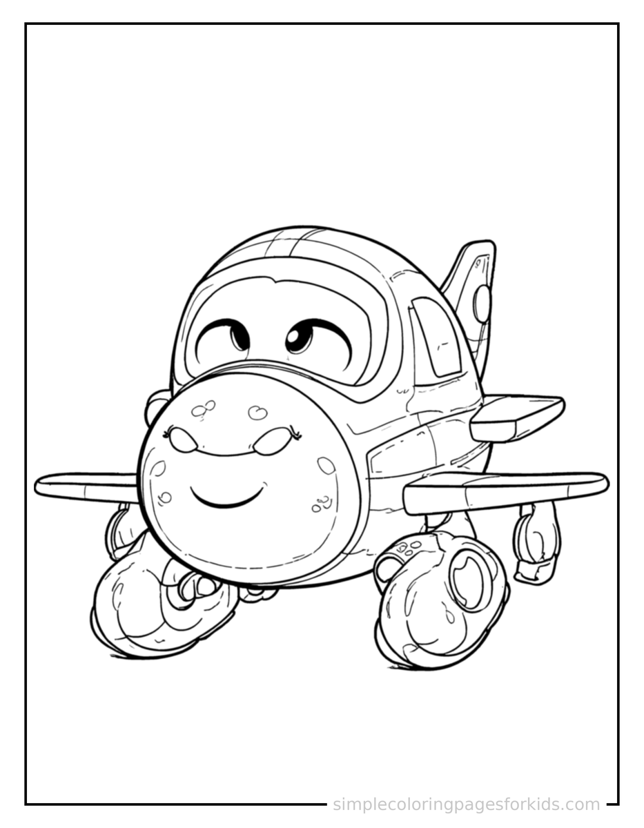 Resting Sky Squad Plane Coloring Page