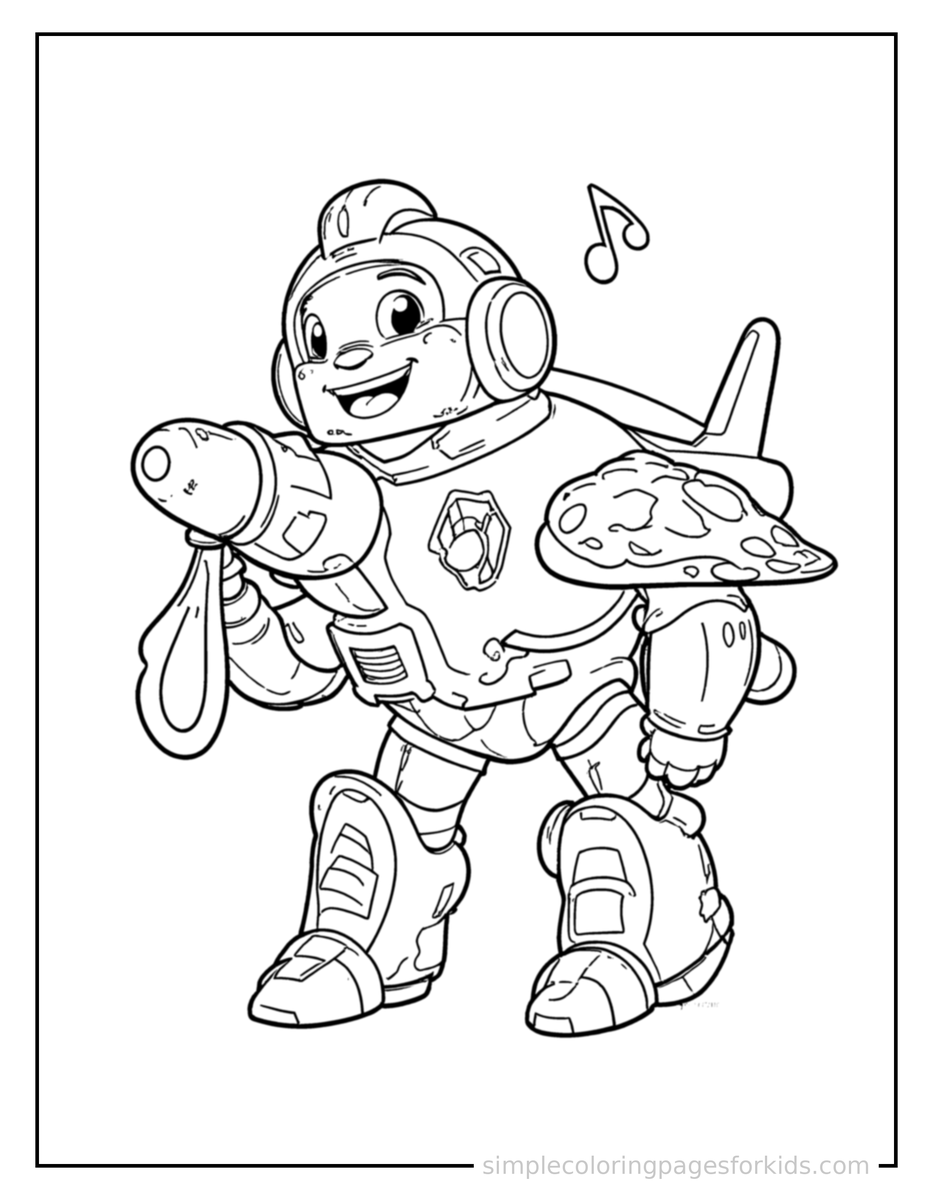 Transforming Sky Squad Plane Coloring Page