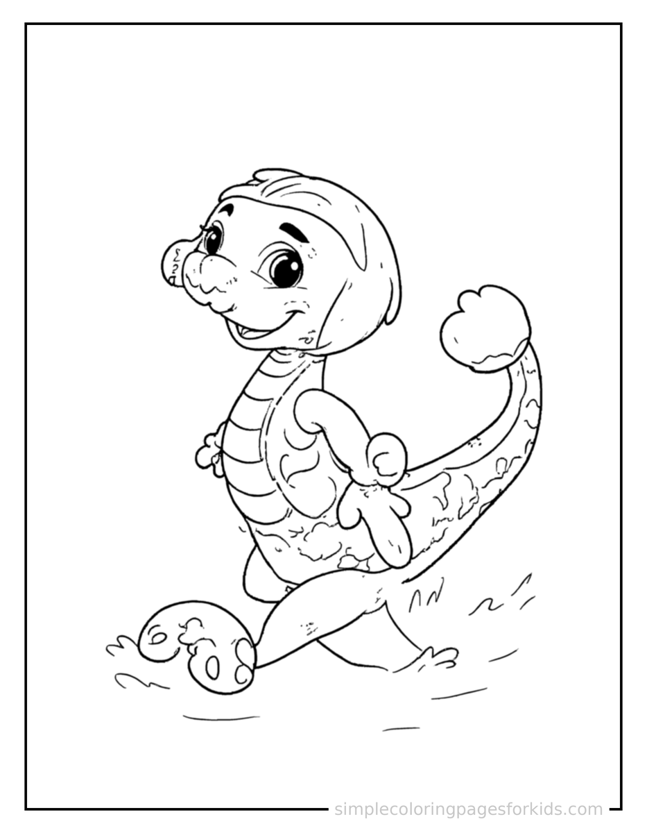 Playing with a Ball Snake Coloring Page
