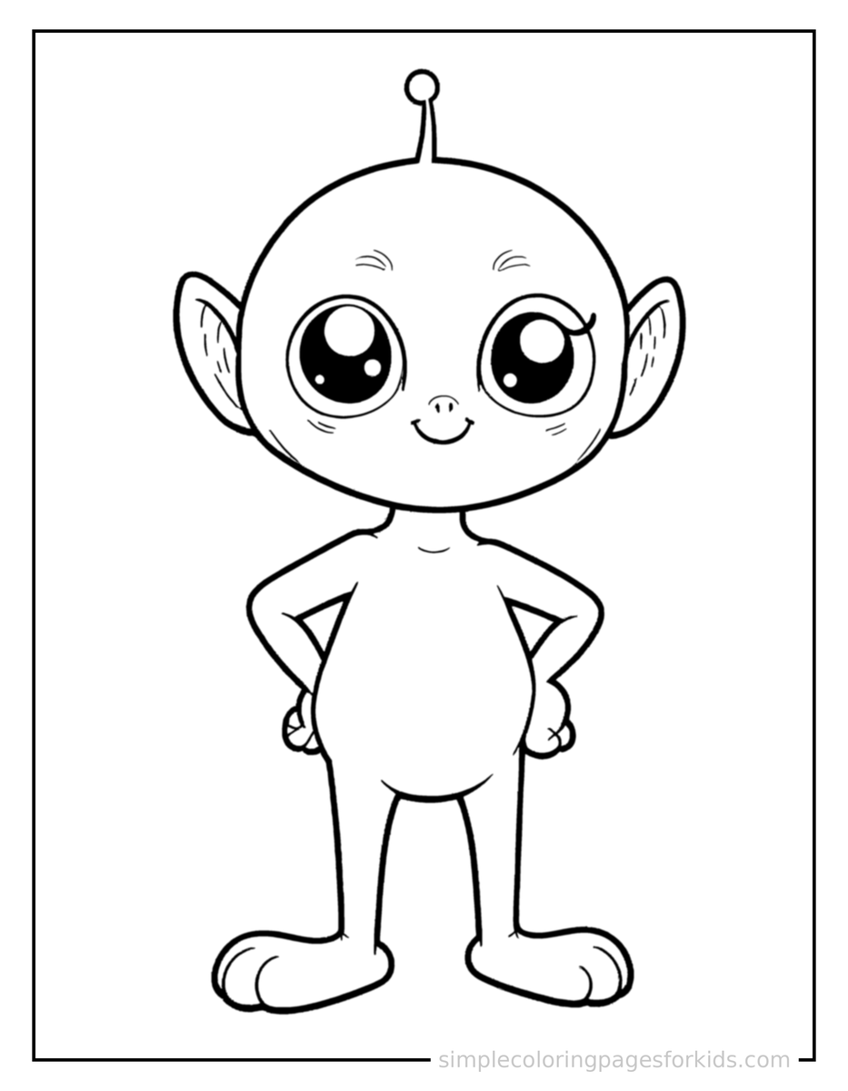 Proud Space Buddy Coloring Page
