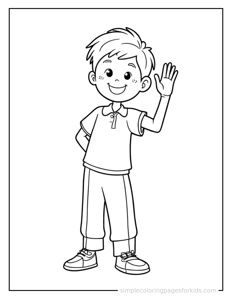 Kid Bowling Coloring Pages