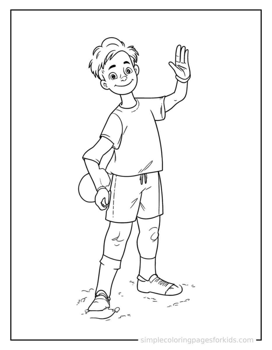 Kid Playing Table Tennis Coloring Pages