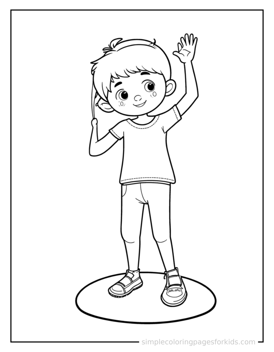 Kid Jumping Rope Coloring Pages