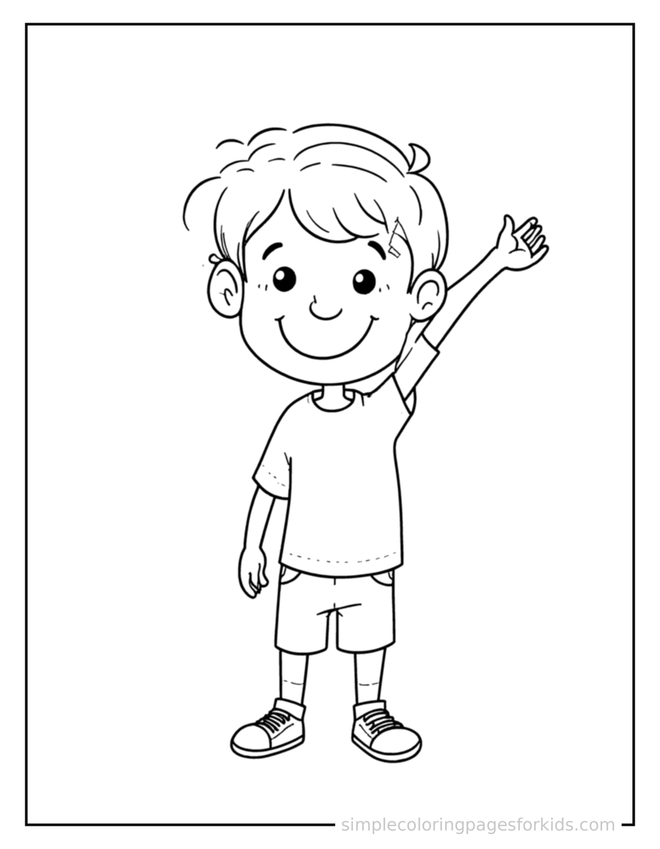 Kid Playing A Board Game Coloring Pages