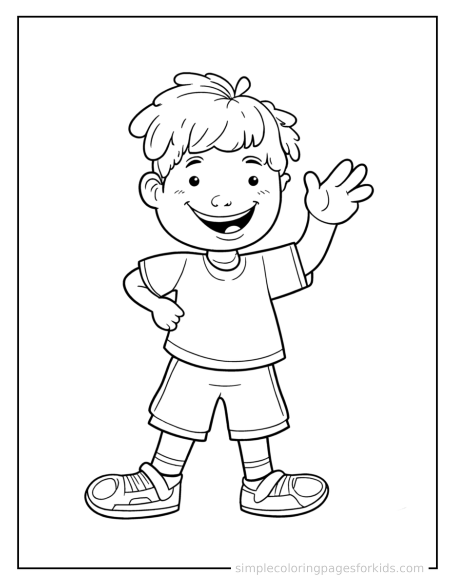 Kid Playing Chess Coloring Pages