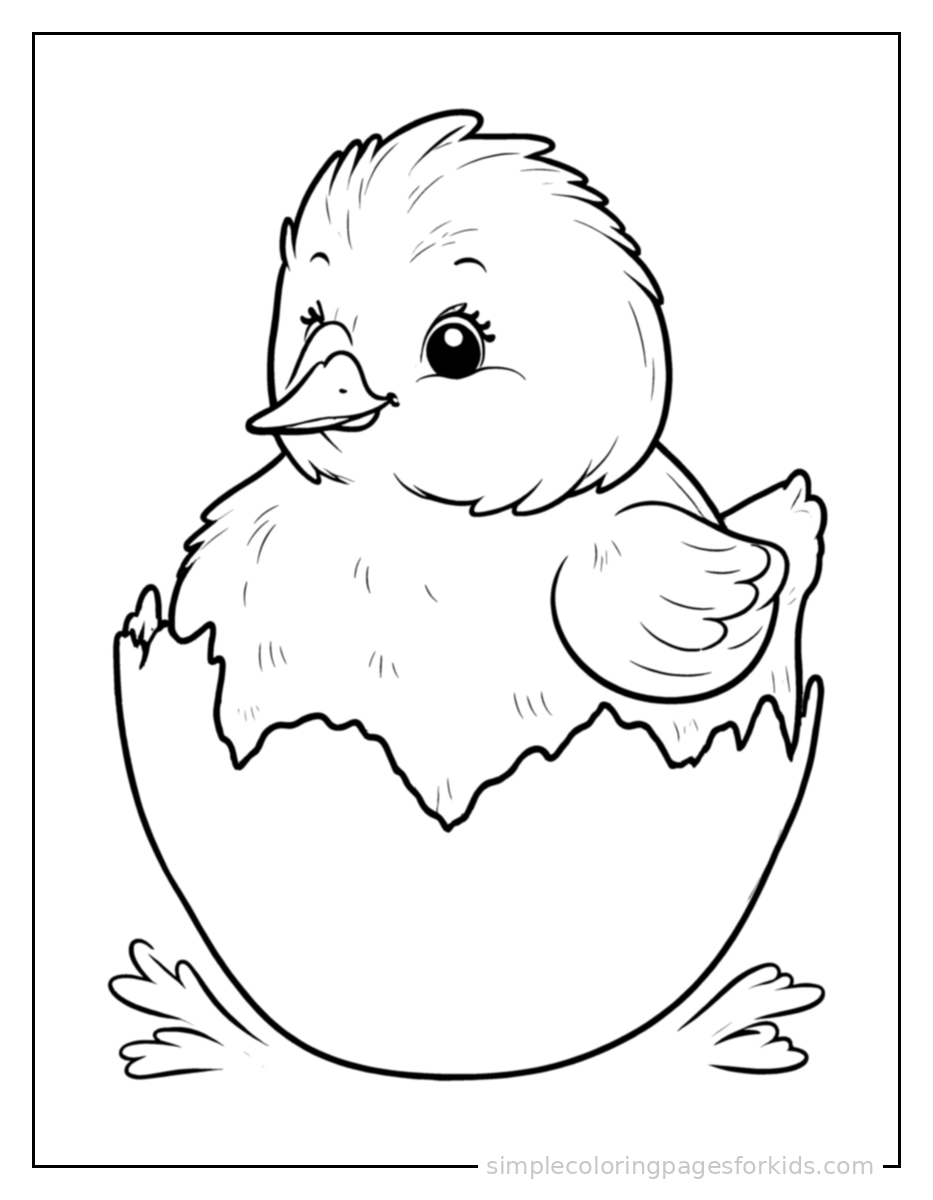 Printable spring coloring page for kids