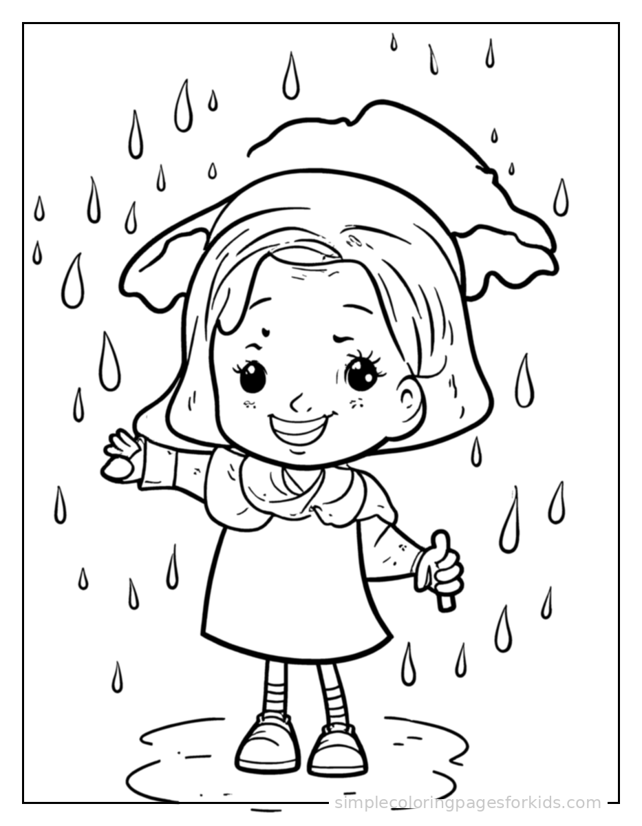 Printable spring coloring page for kids